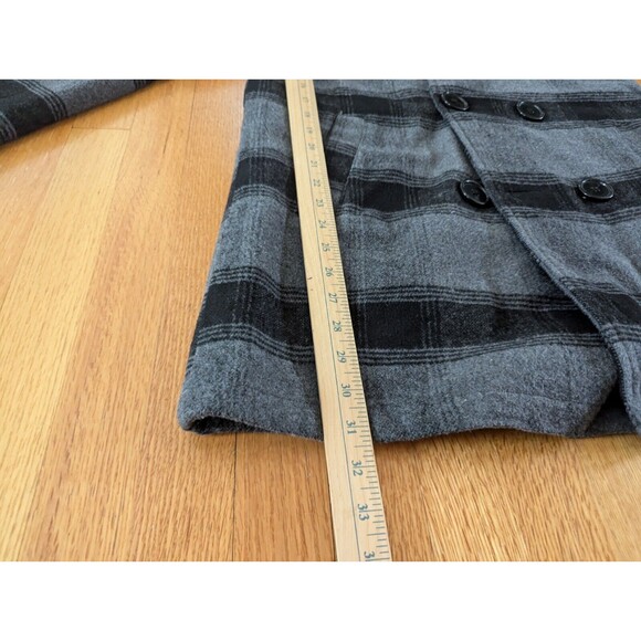 Carbon Jacket Mens Size S Wool Blend Plaid Quilted Lining Gray/black Button up - Picture 11 of 15